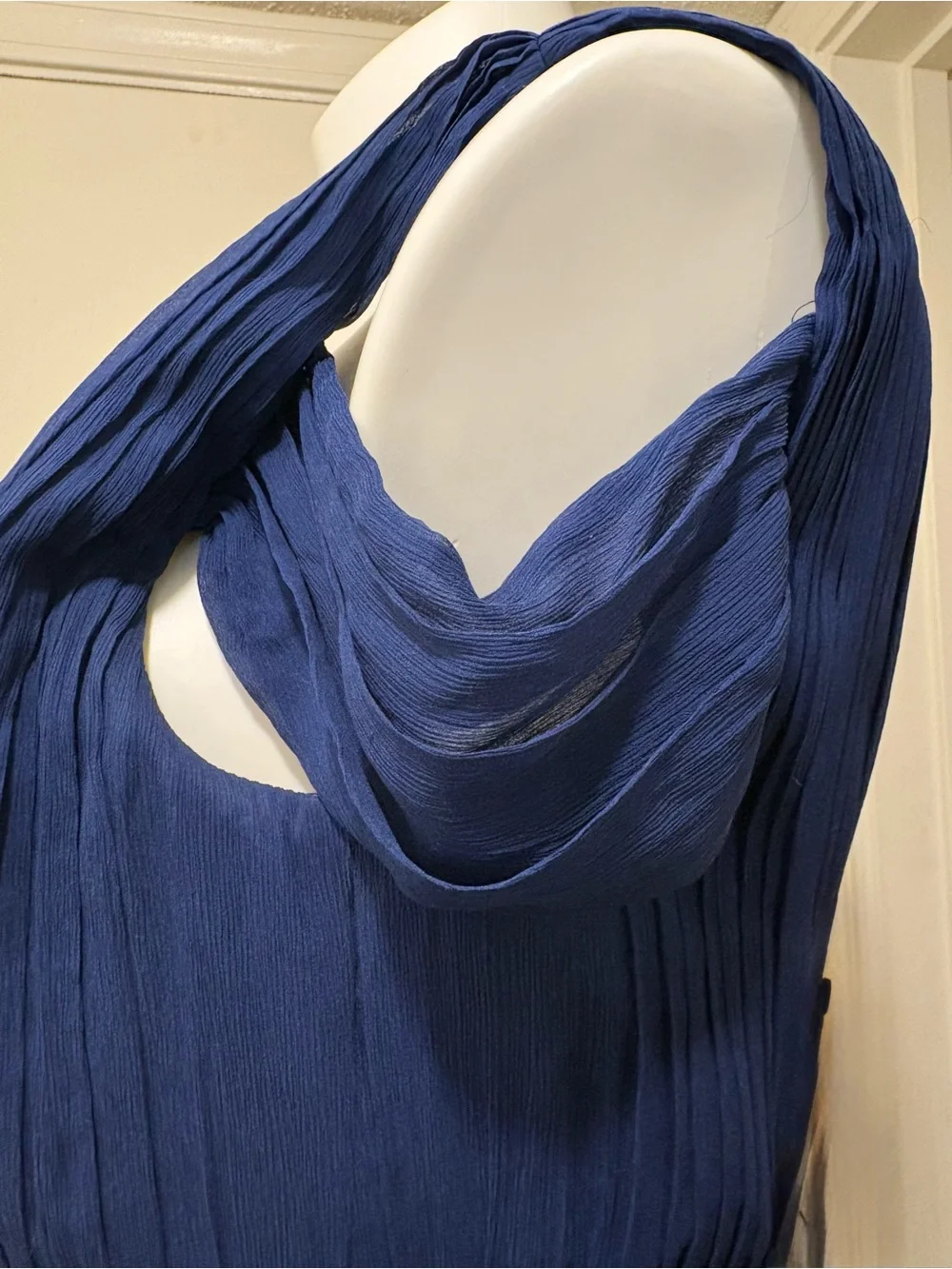 J. Crew Deep Blue Pleated Maxi Skirt